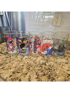Pepsi Glasses Vintage Set 5